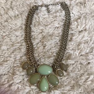 Gold and Greens Statement Necklace